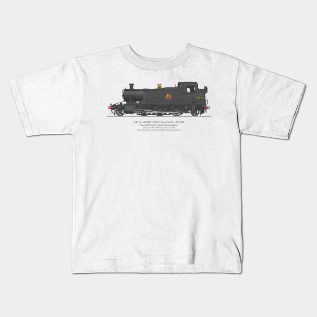 Ex-GWR Small Prairie Class 4575 Tank Locomotive Number 5538 Kids T-Shirt by SteveHClark